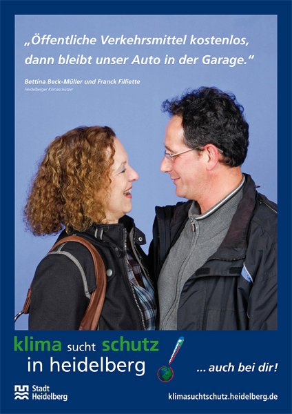 40_kss_1110_beck-mueller.jpg - Bettina Beck-Müller und Franck Filliette: „Öffentliche Verkehrsmittel kostenlos, dann bleibt unser Auto in der Garage.“ (Foto: Christian Buck)