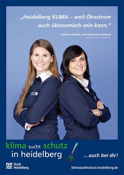 41_kss_1110_guenther.jpg - Sabrina Günther und Katharina Schimek: „Heidelberg KLIMA – weil Ökostrom auch ökonomisch sein kann.“ (Foto: Christian Buck)