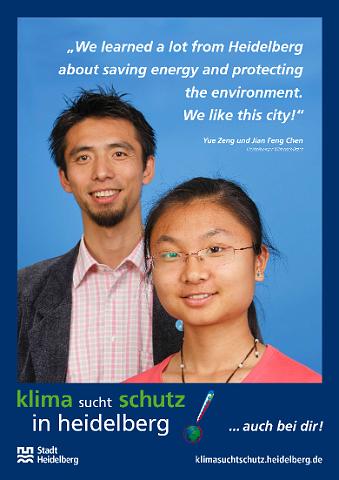 klimasuchtschutz_2008_feng-chen-7.jpg - Yue Zeng und Jian Feng Chen: „ We learned a lot from Heidelberg about saving energy and protecting the environment. We like this city!”