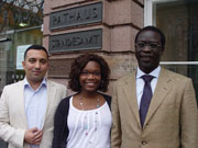 Der Vorstand des Ausländerrates/Migrationsrates (von links) Waseem Butt, Gifta Martial, Michael Mwa Allimadi (Foto: Stadt Heidelberg)