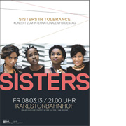 Plakat der Band „Sisters in tolerance“