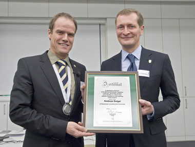 Professor Dr. Andreas Dulger (rechts) mit Oberbürgermeister Dr. Eckart Würzner (Foto: Rothe)