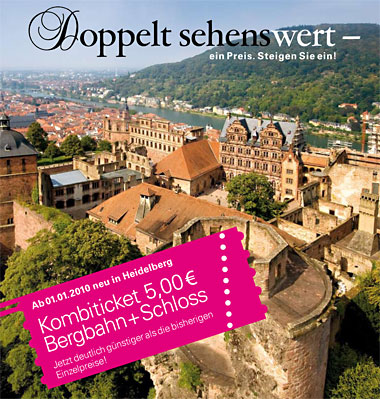 Aussicht vom Heidelberger Schloss über Heidelberg