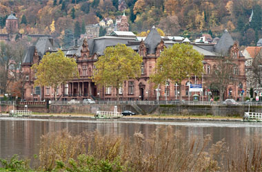 Blick vom Neckar auf die Stadthalle (Foto: Rothe)
