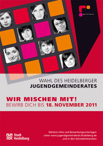 Plakat für die Kandidatur zur Jugendgemeinderatswahl 2011