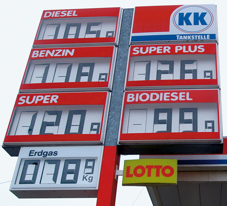 Angenehm für den Geldbeutel - Erdgas ist über 20% günstiger als Diesel, Benzin und Super