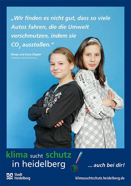 68_kss_1109_r_ziegl.jpg - Ronja und Lena Ziegler: „Wir finden es nicht gut, dass so viele Autos fahren, die die Umwelt verschmutzen, indem sie CO2 ausstoßen.“