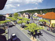 Platanen bilden künftig ein Blätterdach über Rohrbach Markt. (Abbildung: ap88)