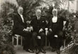 Jacob Gould Schurman (Mitte) mit Rektor Karl Heinsheimer (links) und Oberbürgermeister Ernst Walz anlässlich der Überreichung des Ehrenbürgerbriefes am 17. Dezember 1928 in Heidelberg (Foto: Universitätsarchiv)