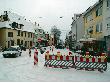 Winter auf der Straßenbahnbaustelle in Kirchheim (Foto: Stadt Heidelberg)