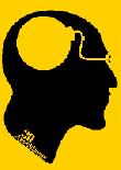 Das Plakat zeigt einen Männerkopf im Profil, mit einer Bombe im Kopf, deren Zündschnur sich im Auge entzündet.