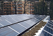 Fotovoltaik-Anlage auf dem Dach der Waldparkschule. (Foto: SWH)