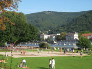 Heidelbergs beliebteste Grünfläche, die Neckarwiese.