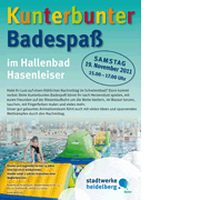 Plakat - Kunterbunter Badespass im Hallenbad Hasenleiser am 19. November 2011