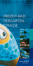 Mit einem fröhlichen Flugblatt lädt das Schwimmbad Tiergartenstraße Heidelberger und Durchreisende zum entspannenden Schwimmspaß ein