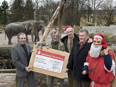 Spendenübergabe für das Elefantenhaus im Zoo