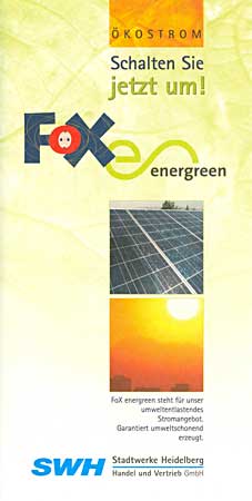 Abbildung der FoX energreen Broschüre