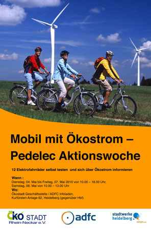 Plakat zur Pedelec Aktionswoche (Foto: Ökostadt)