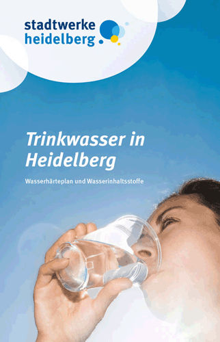 Titelseite der Broschüre für Trinkwasser in Heidelberg der Stadtwerke Heidelberg