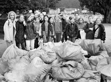 Säckeweise Müll sammelten bei einem früheren Frühjahrsputz Thadden-Schüler/innen.